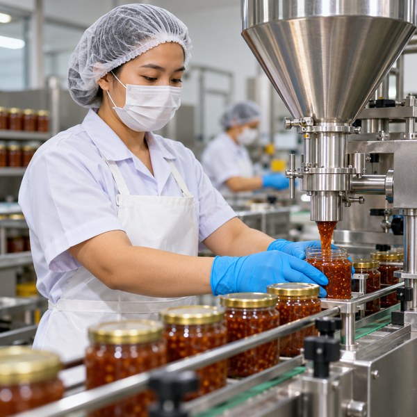Food filling line in a Philippine manufacturing facility
