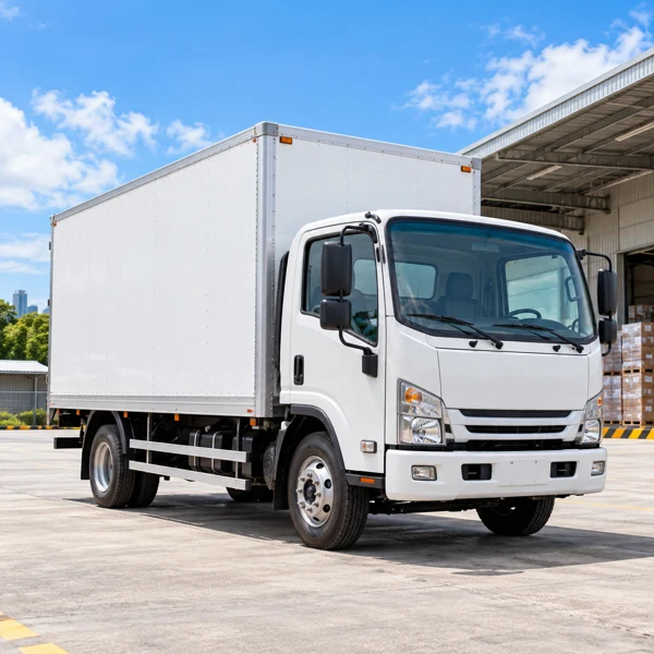 Commercial photograph showing trucks, buses and commercial vehicles